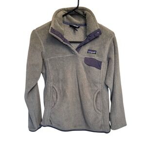Patagonia Women's Gray Fleece Snap-T Pullover Size Small
